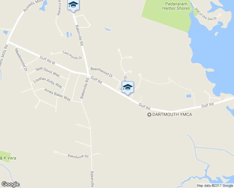 map of restaurants, bars, coffee shops, grocery stores, and more near 336 Gulf Road in Dartmouth