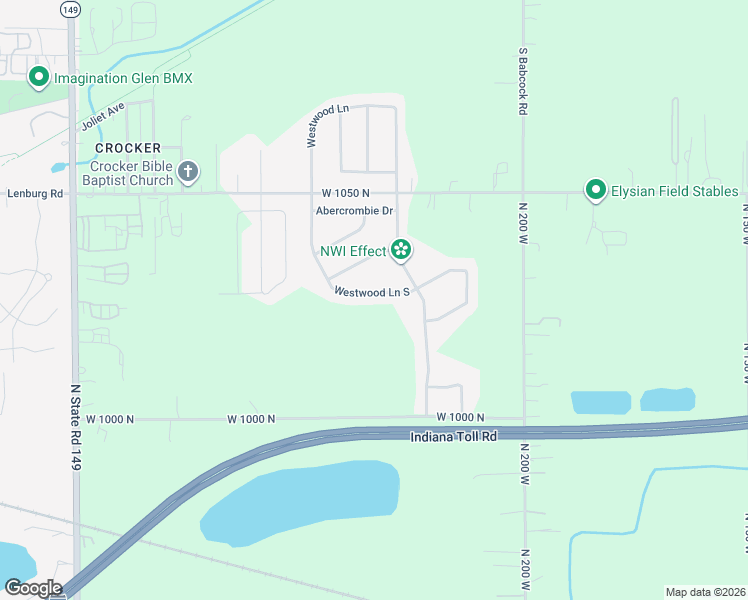 map of restaurants, bars, coffee shops, grocery stores, and more near 4180 Westwood Lane South in Chesterton