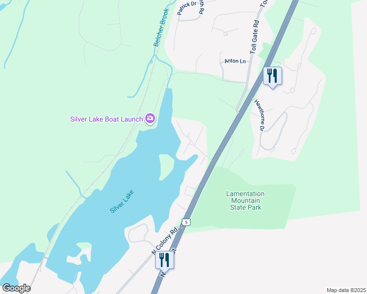 map of restaurants, bars, coffee shops, grocery stores, and more near 24 Whitney Lane in Berlin