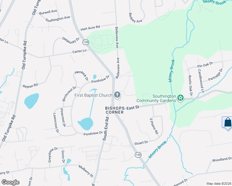 map of restaurants, bars, coffee shops, grocery stores, and more near 10 Strawberry Lane in Southington