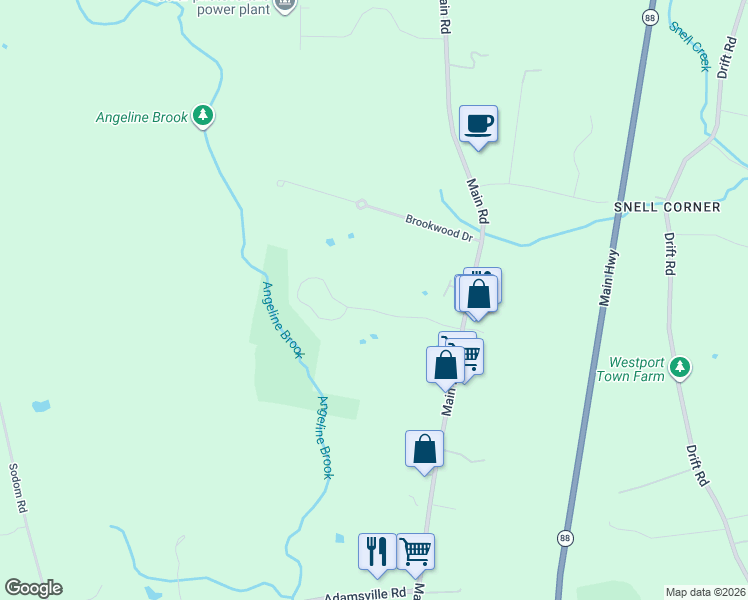 map of restaurants, bars, coffee shops, grocery stores, and more near 100 Village Way in Westport