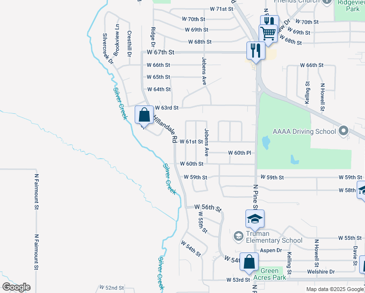 map of restaurants, bars, coffee shops, grocery stores, and more near 6034 North Thornwood Avenue in Davenport