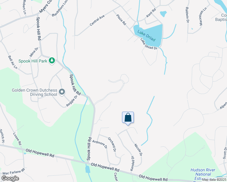 map of restaurants, bars, coffee shops, grocery stores, and more near 23 Fieldstone Boulevard in Wappingers Falls