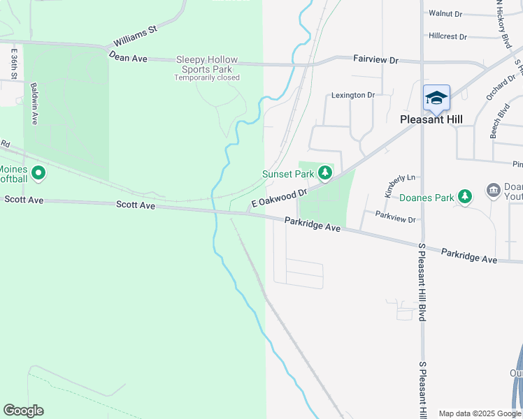 map of restaurants, bars, coffee shops, grocery stores, and more near 4201 Scott Avenue in Des Moines