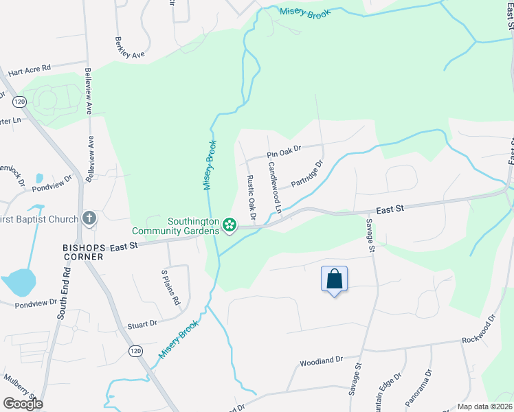map of restaurants, bars, coffee shops, grocery stores, and more near 27 Rustic Oak Drive in Southington