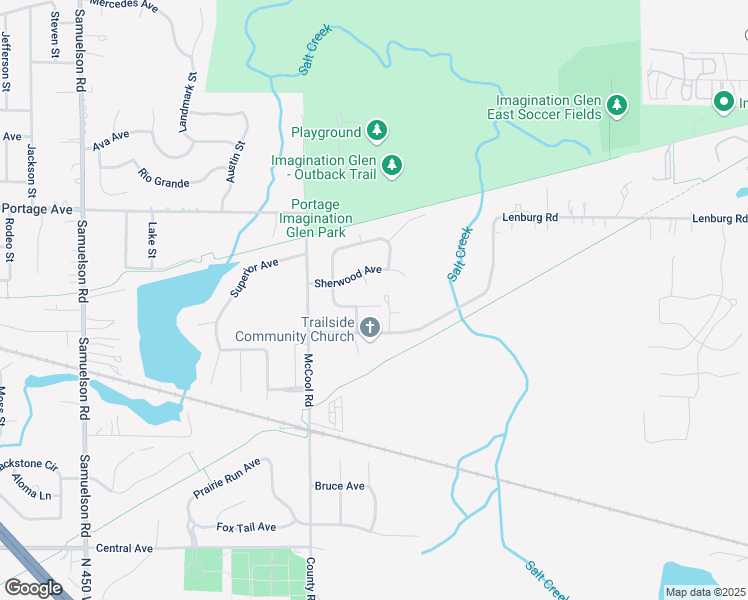 map of restaurants, bars, coffee shops, grocery stores, and more near 7063 Sherwood Avenue in Portage
