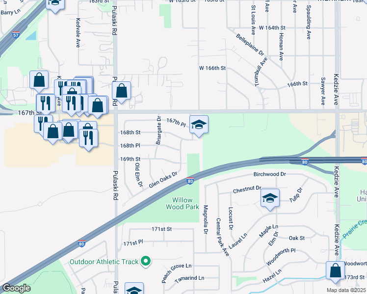 16819 Glen Oaks Drive, Country Club Hills IL Walk Score