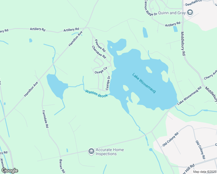 map of restaurants, bars, coffee shops, grocery stores, and more near 41 Seminole Road in Watertown