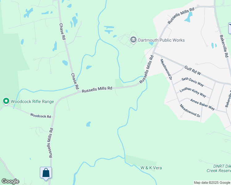 map of restaurants, bars, coffee shops, grocery stores, and more near Fresh River Valley Road in Dartmouth