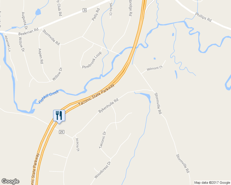 map of restaurants, bars, coffee shops, grocery stores, and more near 31 Bykenhulle Road in Hopewell Junction