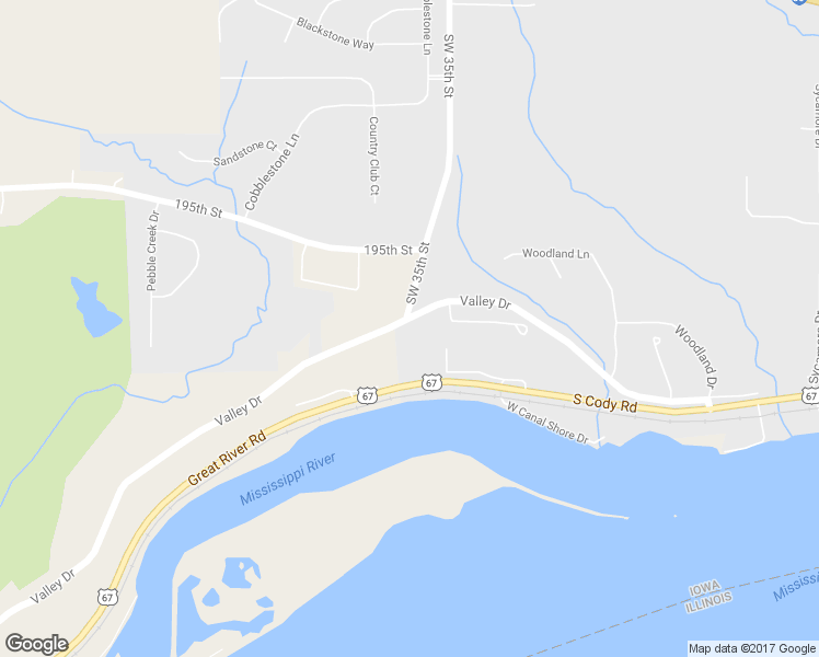 map of restaurants, bars, coffee shops, grocery stores, and more near 3436 Valley Drive in Le Claire