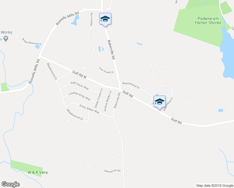 map of restaurants, bars, coffee shops, grocery stores, and more near 350 Bakerville Road in Dartmouth