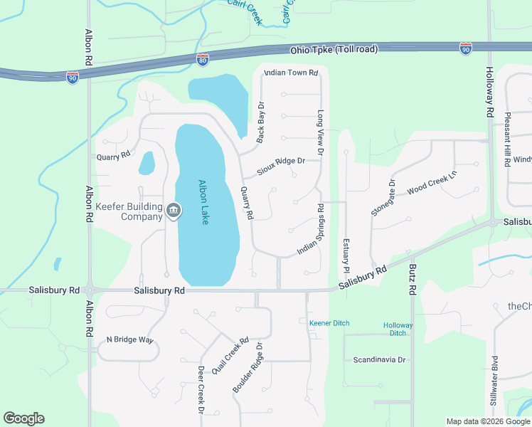 map of restaurants, bars, coffee shops, grocery stores, and more near 3060 Indian Wells Court in Maumee