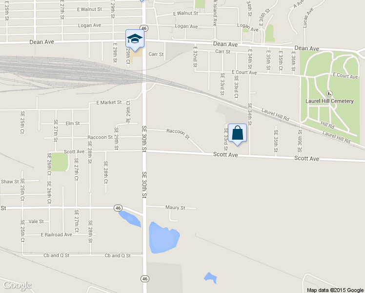 map of restaurants, bars, coffee shops, grocery stores, and more near 3114 Scott Avenue in Des Moines