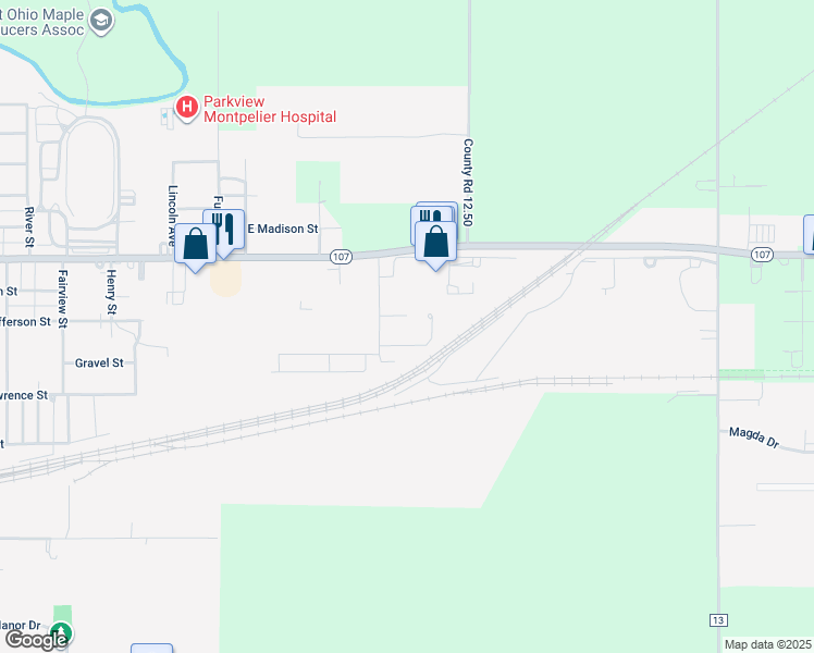 map of restaurants, bars, coffee shops, grocery stores, and more near 6 Foxglove Place in Montpelier
