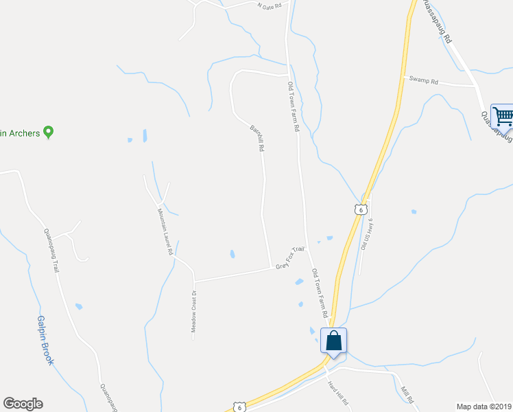 map of restaurants, bars, coffee shops, grocery stores, and more near 41 Barnhill Road in Woodbury