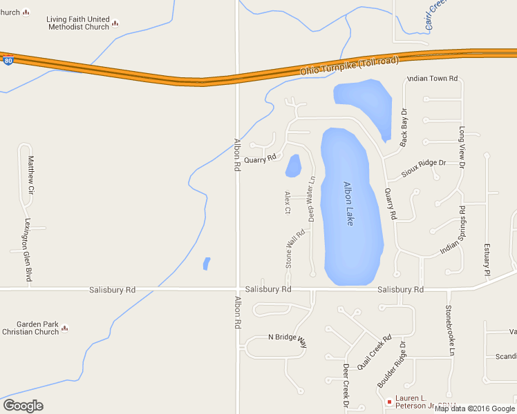 map of restaurants, bars, coffee shops, grocery stores, and more near 3061 Albon Road in Maumee