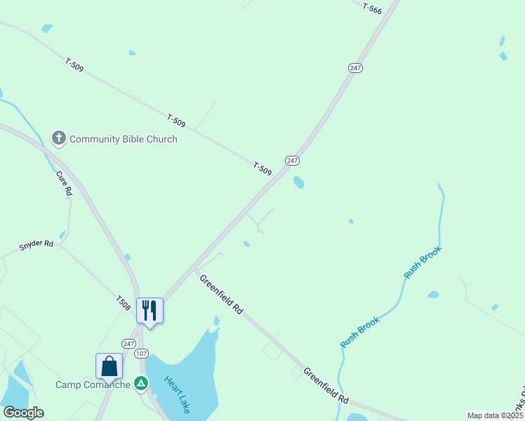 map of restaurants, bars, coffee shops, grocery stores, and more near 124 Pennsylvania 247 in Jermyn