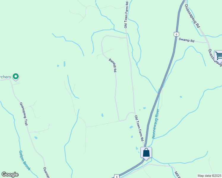 map of restaurants, bars, coffee shops, grocery stores, and more near 41 Barnhill Road in Woodbury