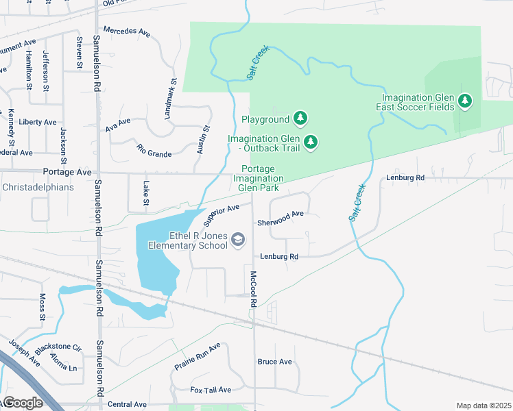 map of restaurants, bars, coffee shops, grocery stores, and more near 2272-2300 McCool Rd in Portage