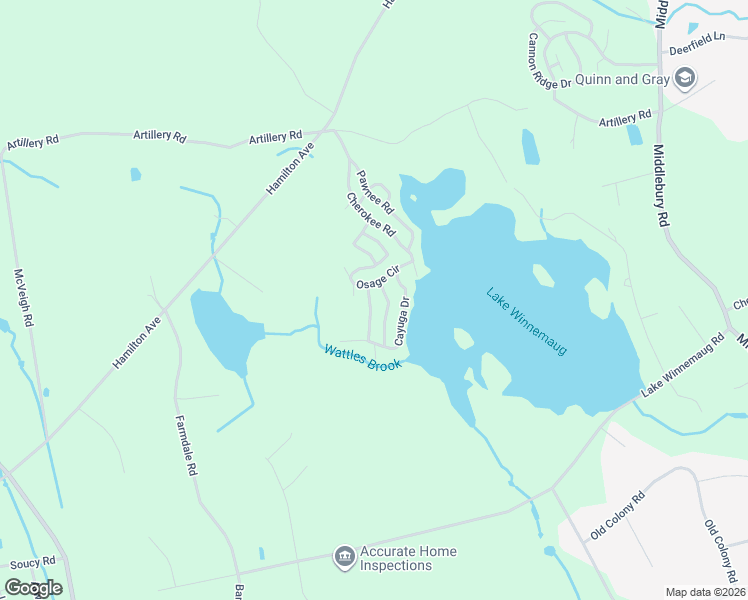 map of restaurants, bars, coffee shops, grocery stores, and more near 8 Mohican Road in Watertown