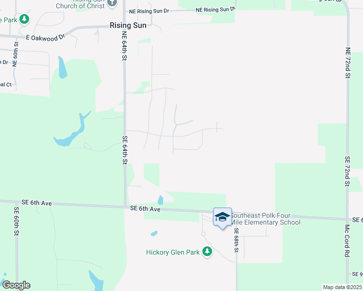 map of restaurants, bars, coffee shops, grocery stores, and more near 6540 Southeast Sunsplash Drive in Pleasant Hill
