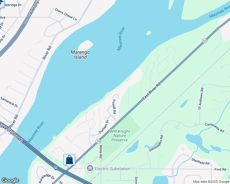 map of restaurants, bars, coffee shops, grocery stores, and more near 29931 Foxhill Road in Perrysburg