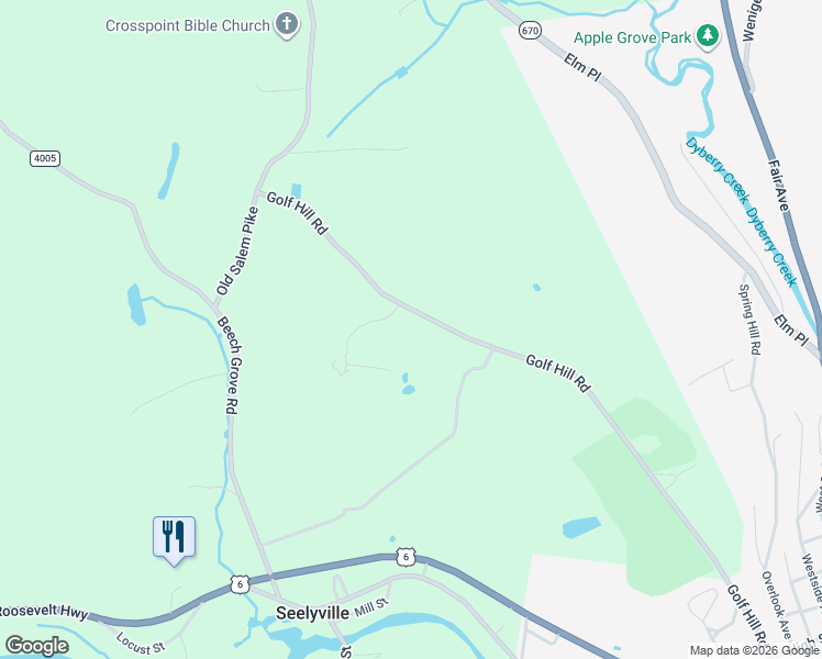 map of restaurants, bars, coffee shops, grocery stores, and more near 281 Golf Hill Road in Honesdale