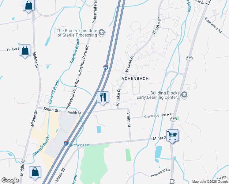 map of restaurants, bars, coffee shops, grocery stores, and more near 129 Carriage Crossing Lane in Middletown