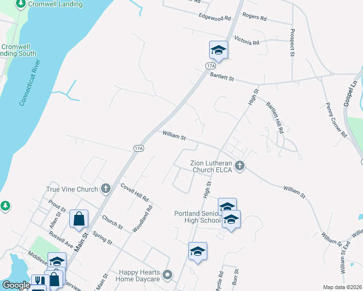 map of restaurants, bars, coffee shops, grocery stores, and more near 5 Scenic Drive in Portland
