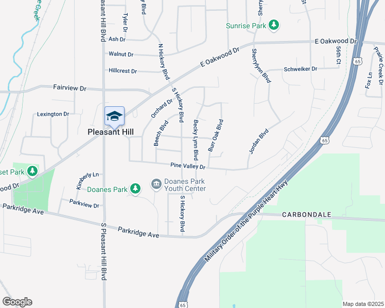 map of restaurants, bars, coffee shops, grocery stores, and more near 260 Becky Lynn Boulevard in Pleasant Hill