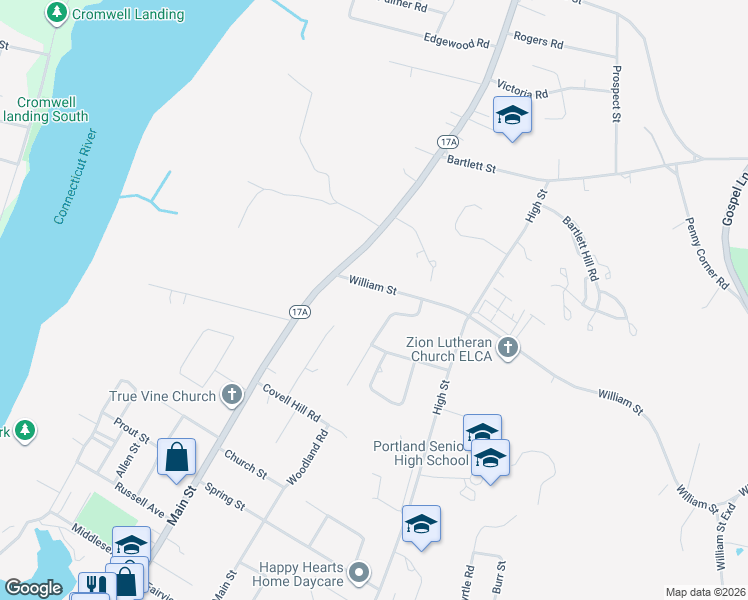 map of restaurants, bars, coffee shops, grocery stores, and more near 5 Scenic Drive in Portland
