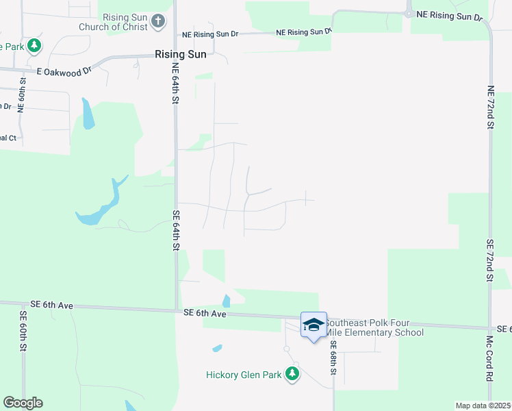 map of restaurants, bars, coffee shops, grocery stores, and more near 6540 Southeast Sunsplash Drive in Pleasant Hill