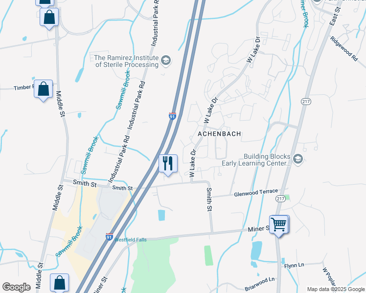 map of restaurants, bars, coffee shops, grocery stores, and more near 26 Afton Terrace in Middletown