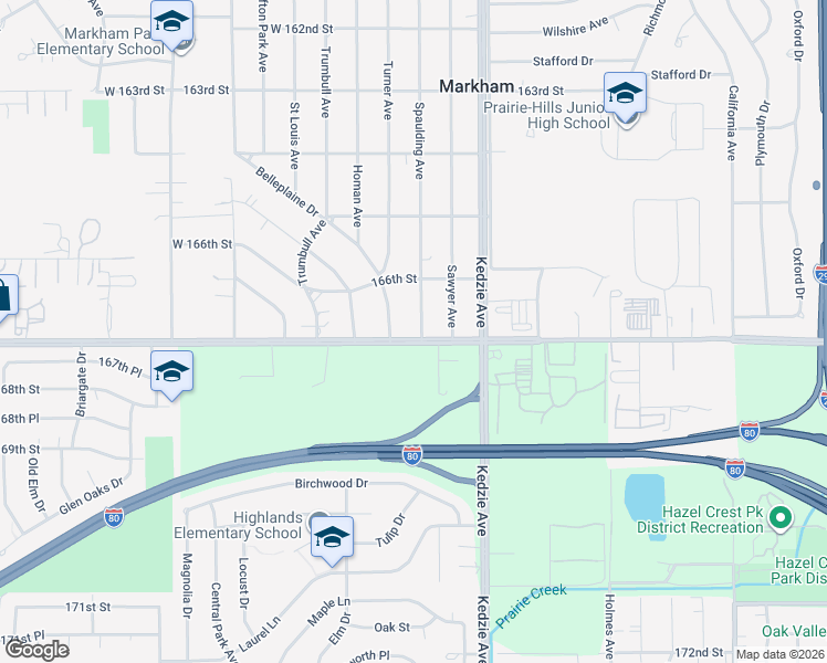 map of restaurants, bars, coffee shops, grocery stores, and more near 3310 167th Street in Markham