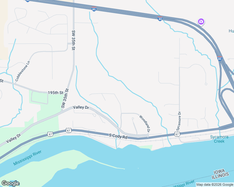map of restaurants, bars, coffee shops, grocery stores, and more near 1150-1240 Woodland Ln in Le Claire