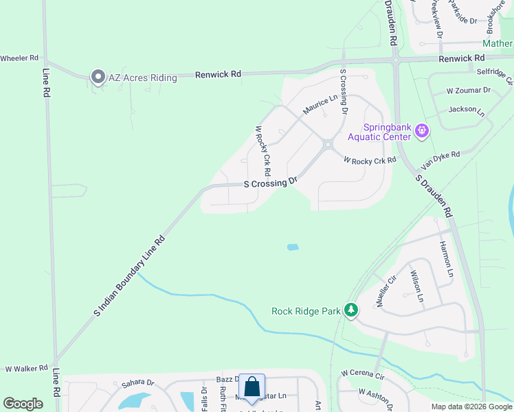 map of restaurants, bars, coffee shops, grocery stores, and more near Lake View Road in Plainfield