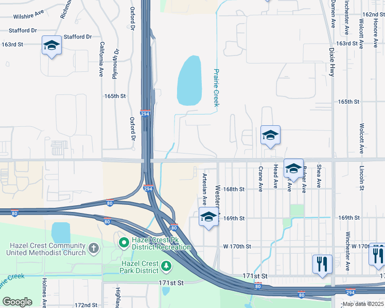 map of restaurants, bars, coffee shops, grocery stores, and more near Plaza Service Road in Markham