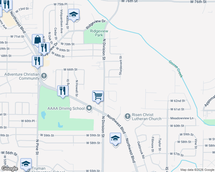 map of restaurants, bars, coffee shops, grocery stores, and more near 32 Madison Circle in Davenport