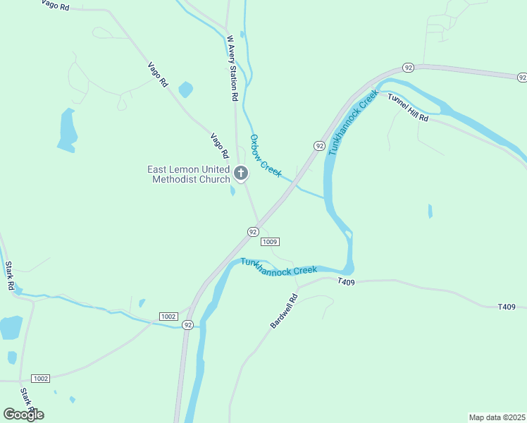 map of restaurants, bars, coffee shops, grocery stores, and more near 1185 Avery Station Road in Factoryville