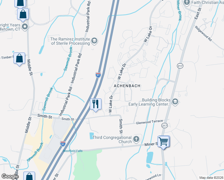 map of restaurants, bars, coffee shops, grocery stores, and more near 114 Carriage Crossing Lane in Middletown