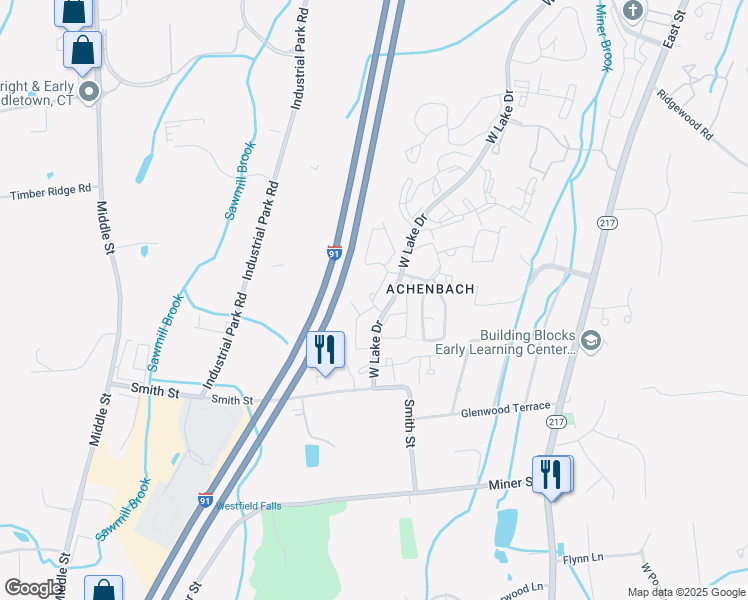 map of restaurants, bars, coffee shops, grocery stores, and more near 137 Carriage Crossing Lane in Middletown
