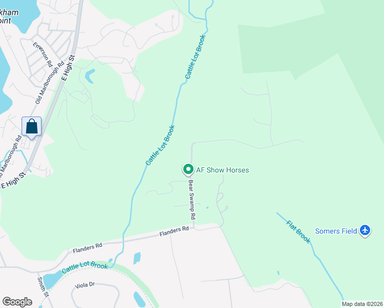 map of restaurants, bars, coffee shops, grocery stores, and more near 130 Bear Swamp Road in East Hampton