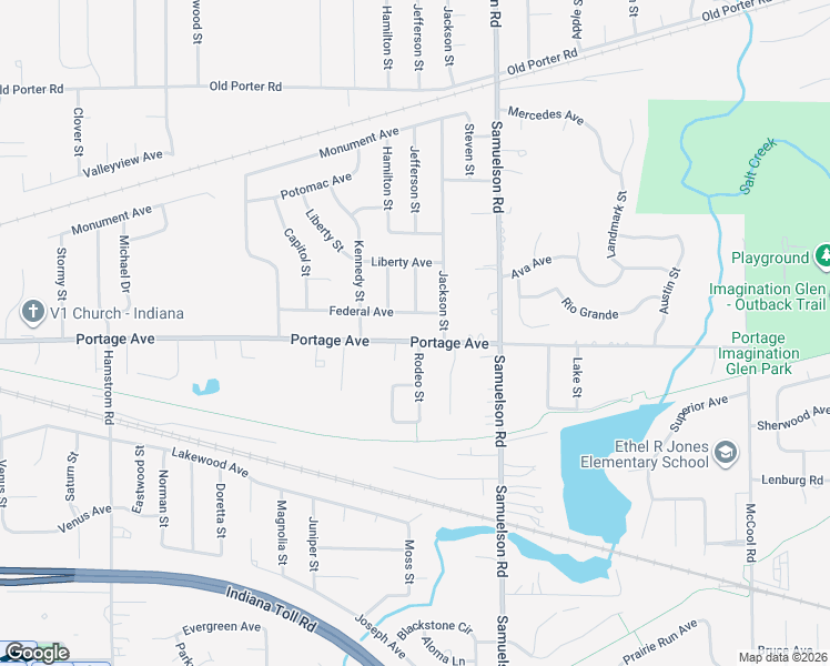 map of restaurants, bars, coffee shops, grocery stores, and more near 6647 Federal Ave in Portage
