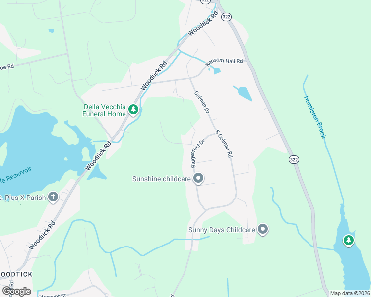 map of restaurants, bars, coffee shops, grocery stores, and more near 3 Bergen Lane in Wolcott