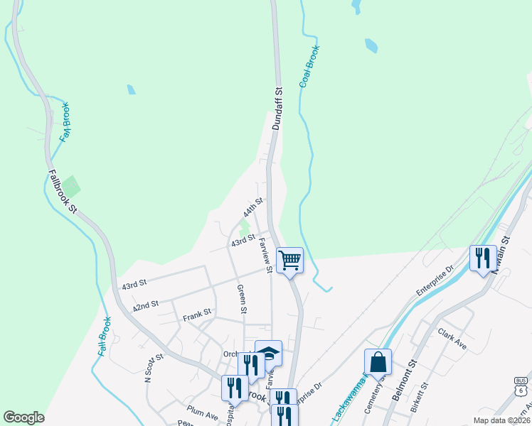 map of restaurants, bars, coffee shops, grocery stores, and more near 287-289 Crystal Lake Rd in Carbondale
