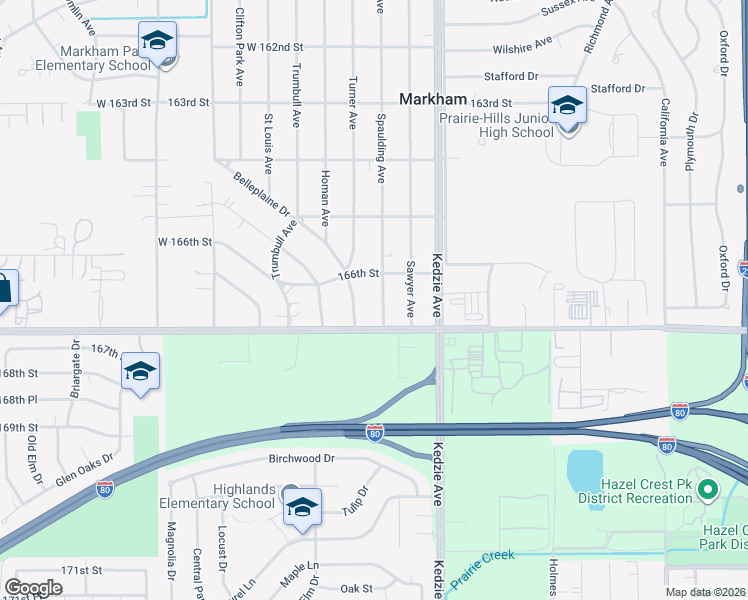 map of restaurants, bars, coffee shops, grocery stores, and more near 16618 Spaulding Avenue in Markham