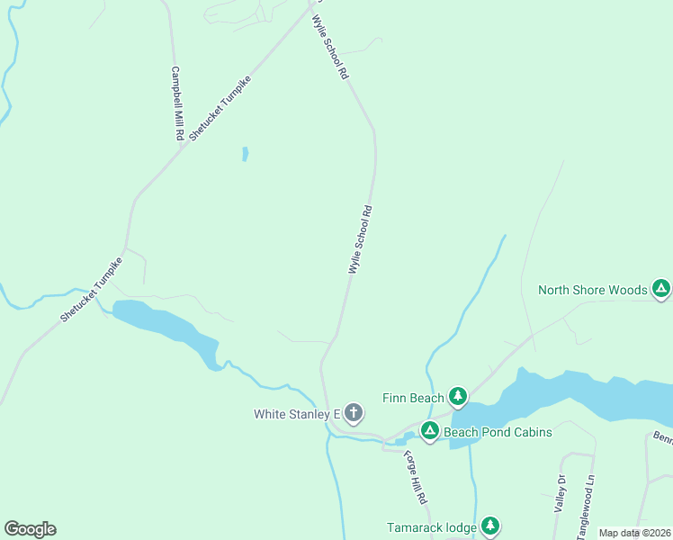 map of restaurants, bars, coffee shops, grocery stores, and more near 105 Wylie School Road in Voluntown