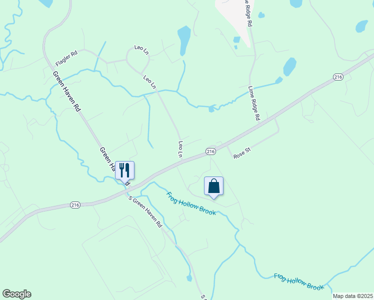 map of restaurants, bars, coffee shops, grocery stores, and more near 689 New York 216 in Poughquag