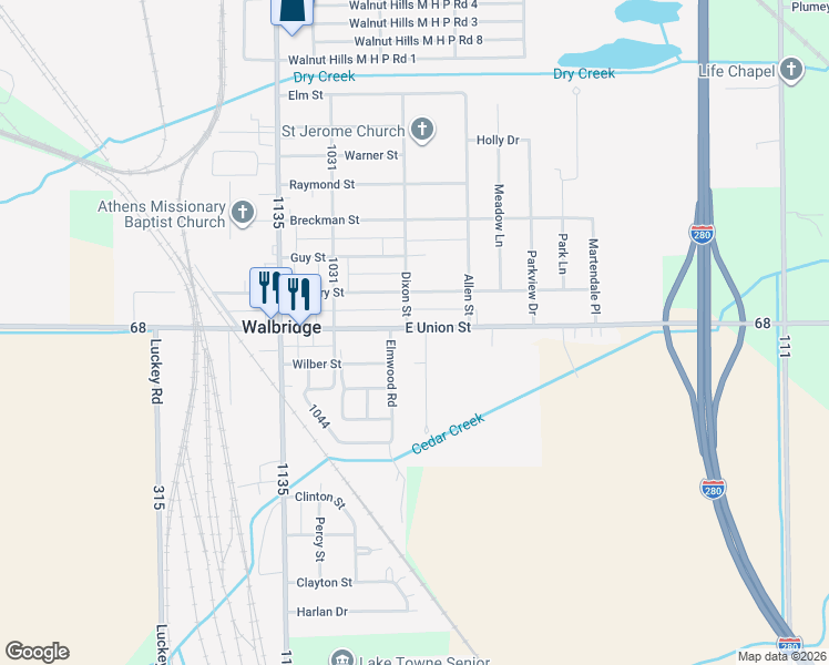 map of restaurants, bars, coffee shops, grocery stores, and more near 2 Tyler in Walbridge